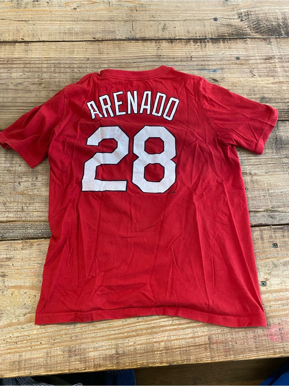 St. Louis Cardinals Arenado #28 Kid Size M 10-12 Jersey Tee Red Short Sleeve MLB